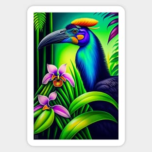 Cassowary Painting Sticker